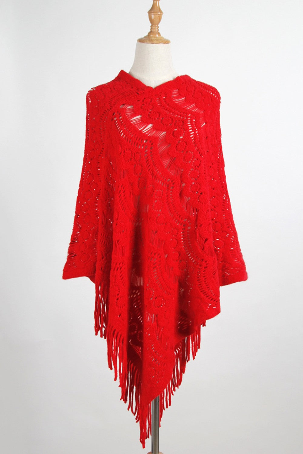 Fringed Cape Sleeve Cover Up
