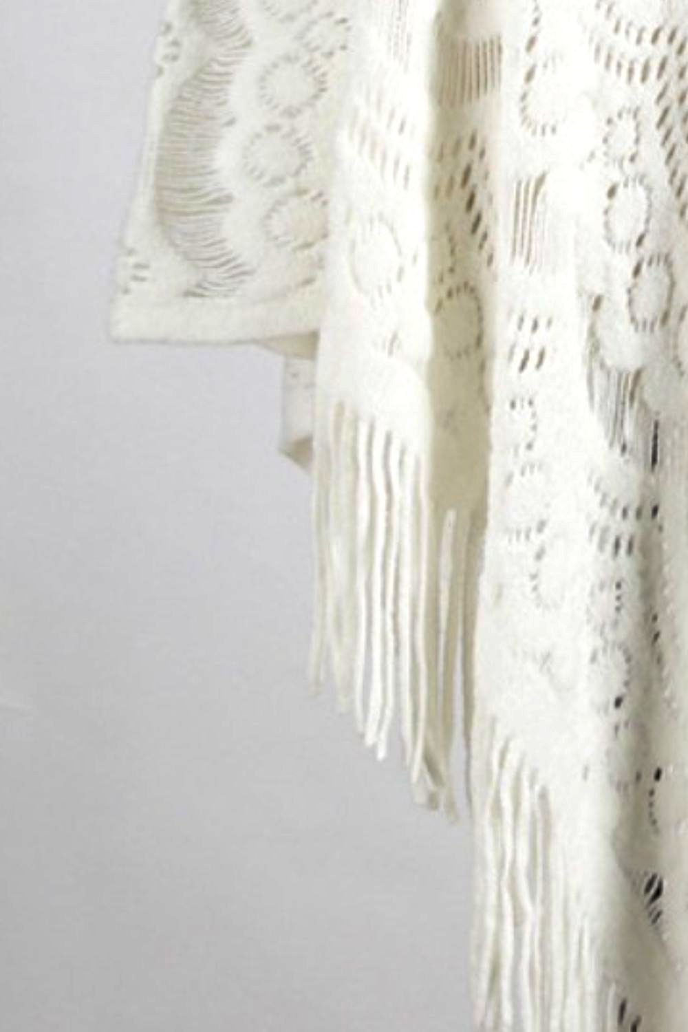 Fringed Cape Sleeve Cover Up