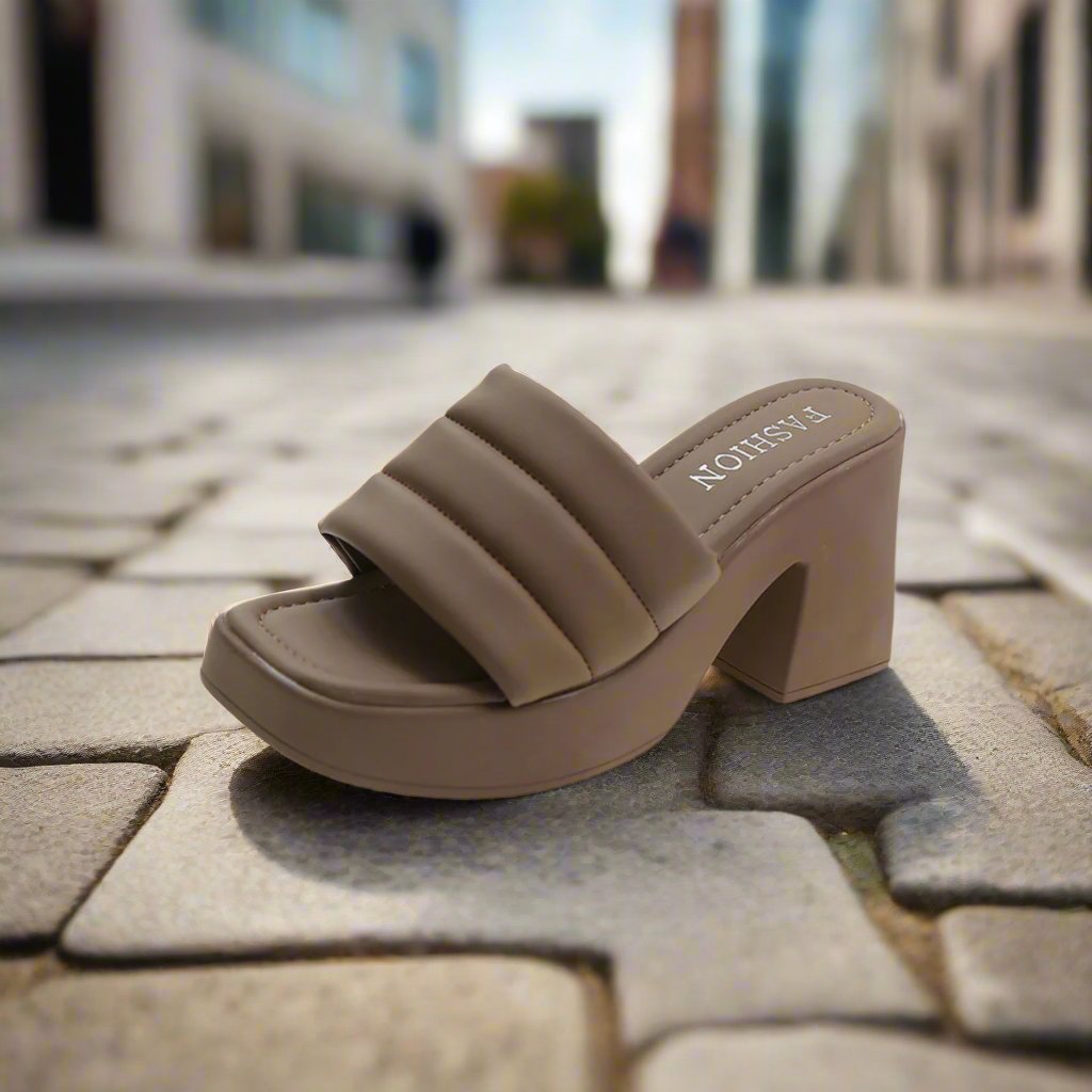 Block Heel Open Toe Sandals