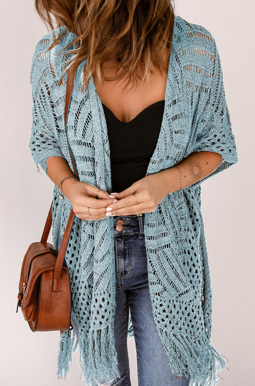 Open Front Cardigan Coverup in Five Colors!