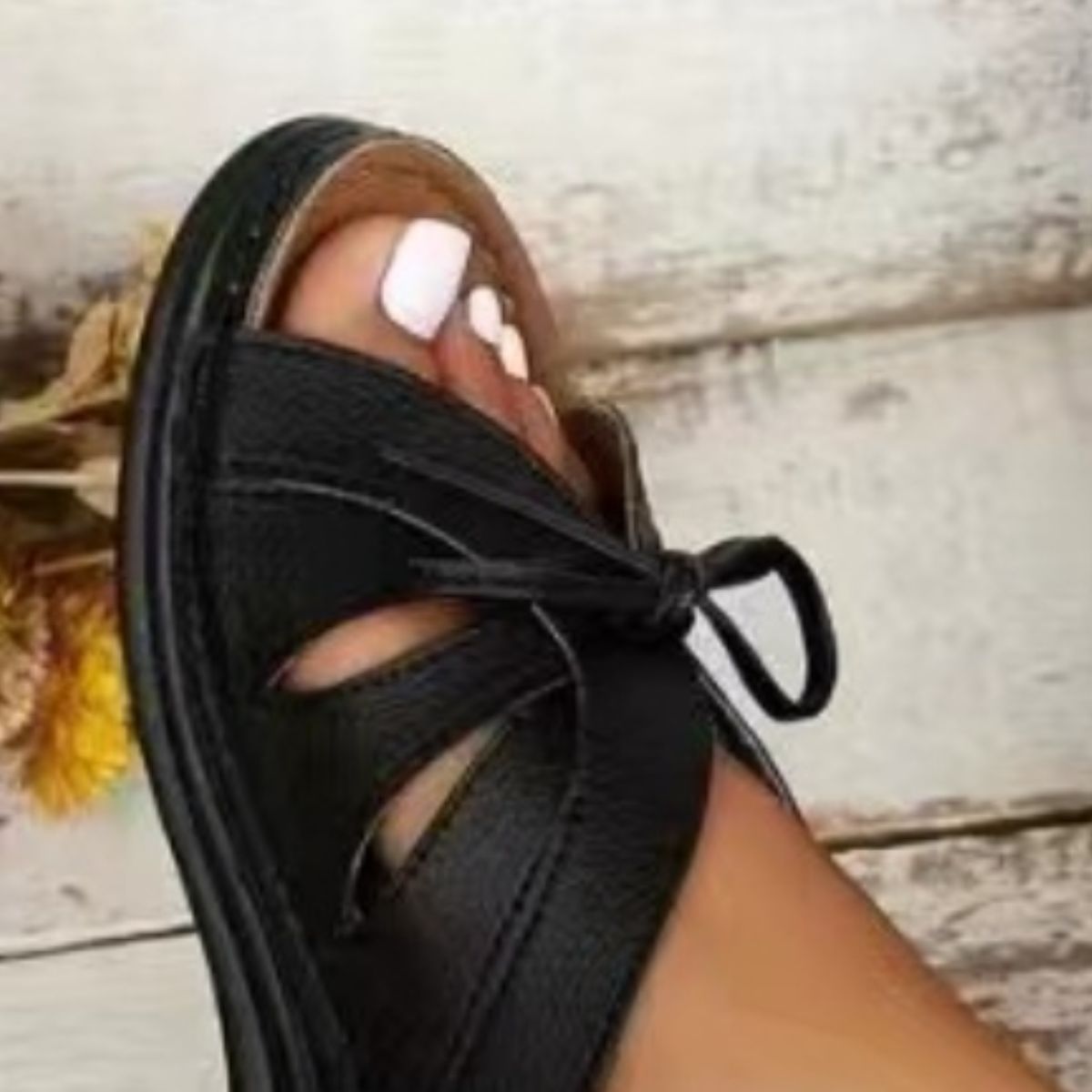 Bow Tie Open Toe Sandals