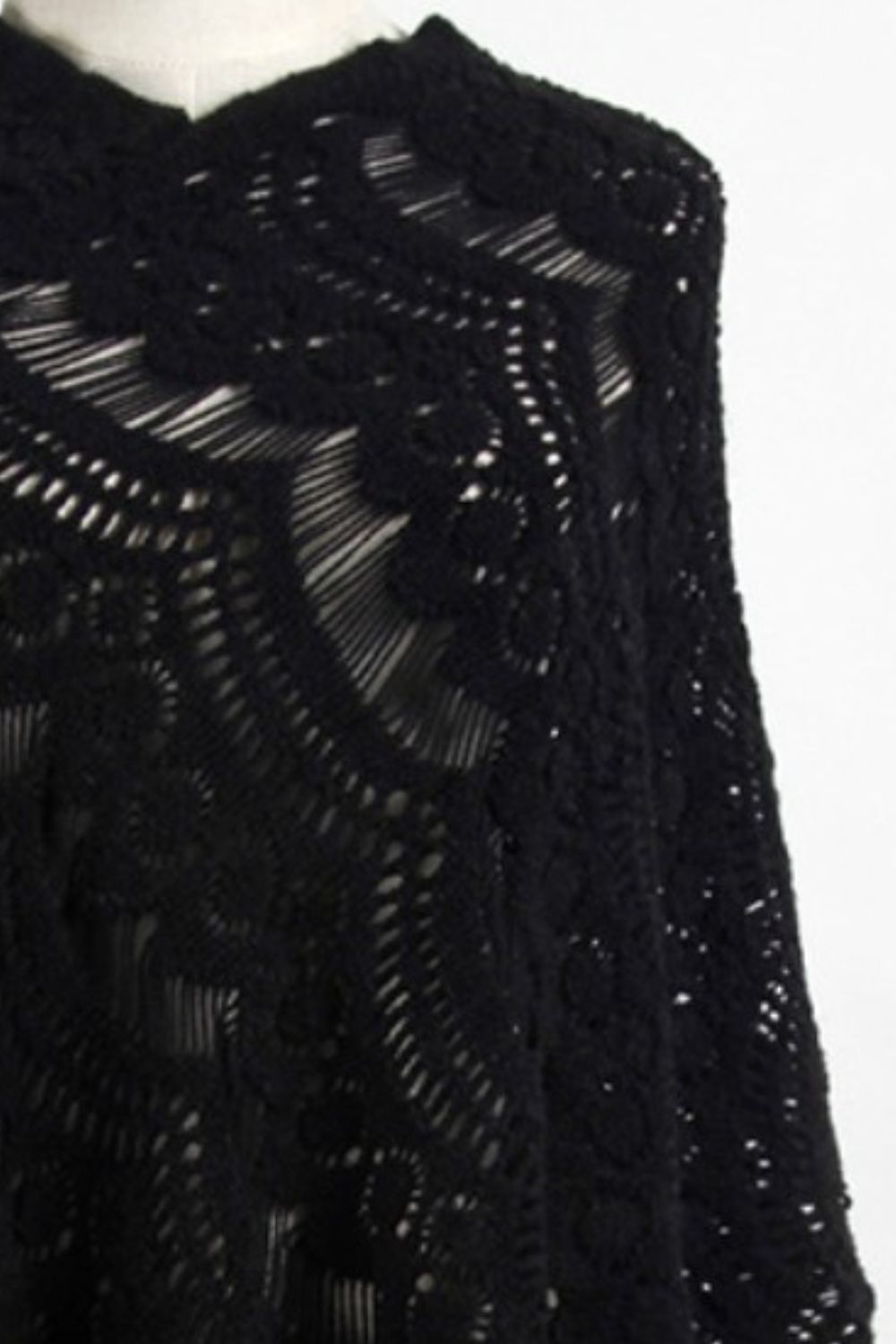 Fringed Cape Sleeve Cover Up