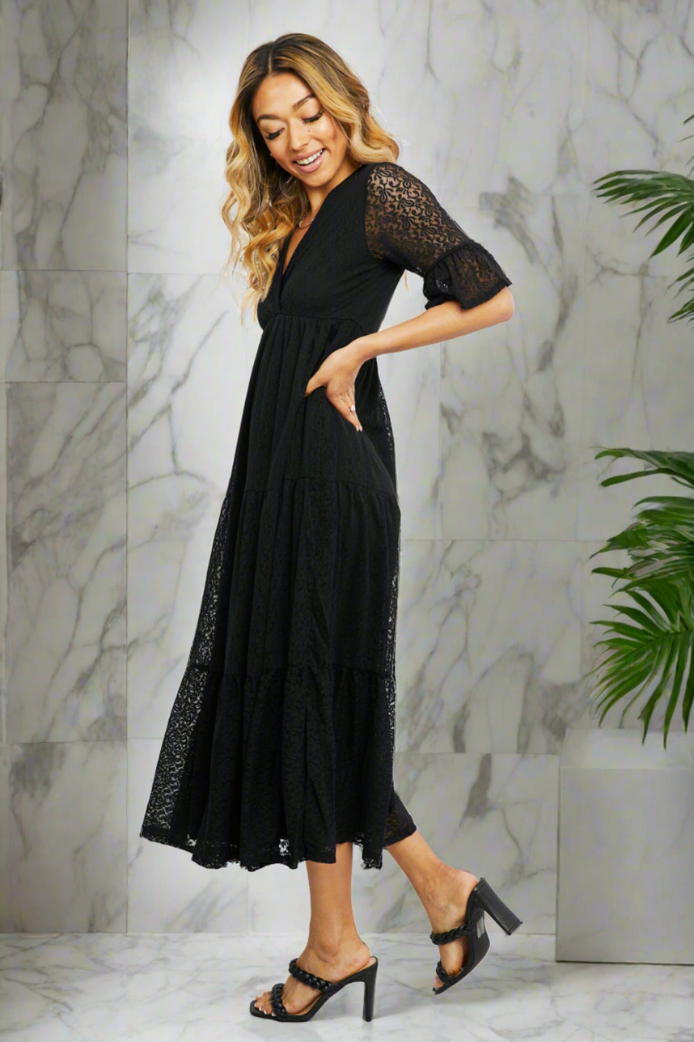 Witchcraft Black Lace Loungedress (Regular and Plus)