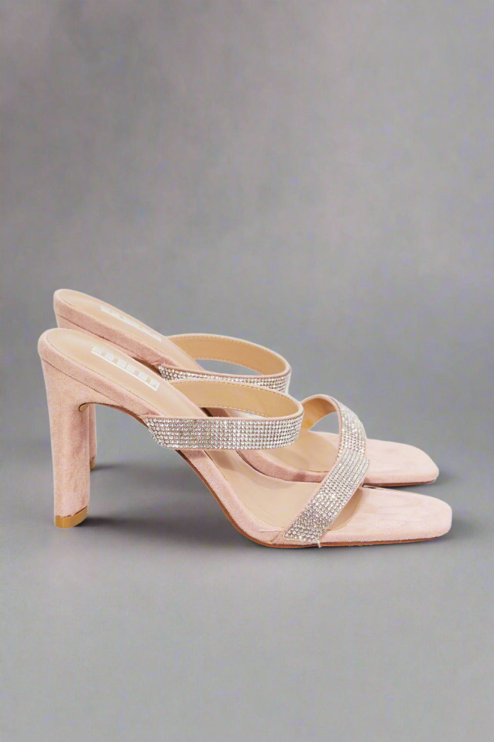 MMShoes Leave A Little Sparkle Block Heel Sandal in Pink