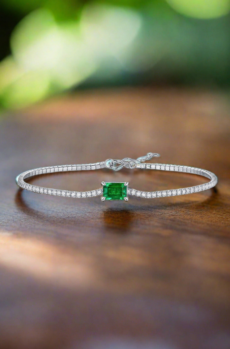 1 Carat Lab-Grown Emerald Bracelet