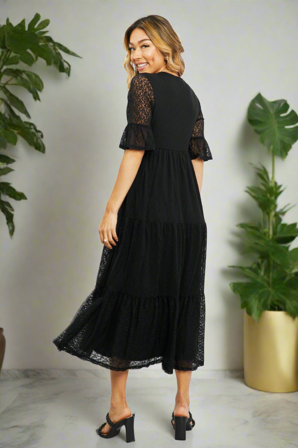 Witchcraft Black Lace Loungedress (Regular and Plus)