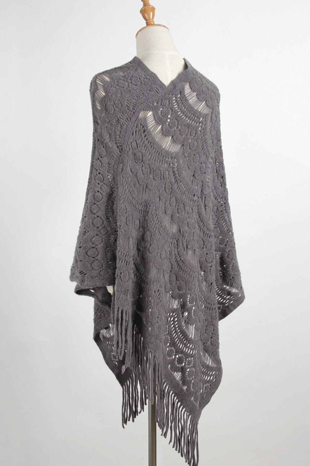 Fringed Cape Sleeve Cover Up
