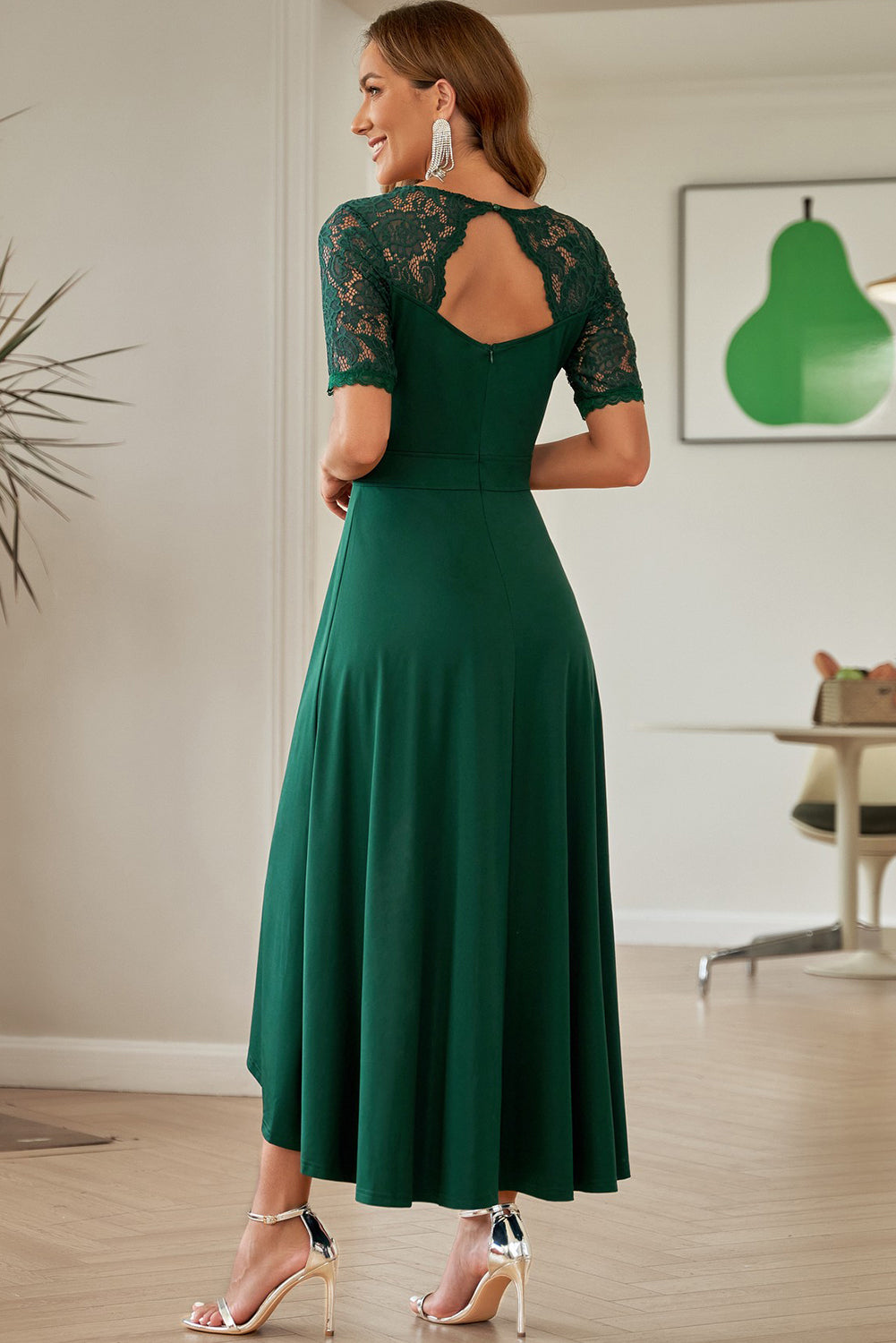 Entrancing High-Low V-Neck Loungedress