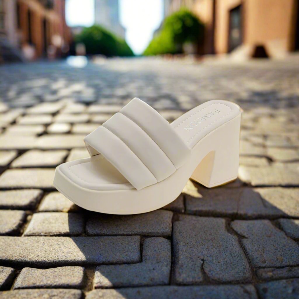Block Heel Open Toe Sandals
