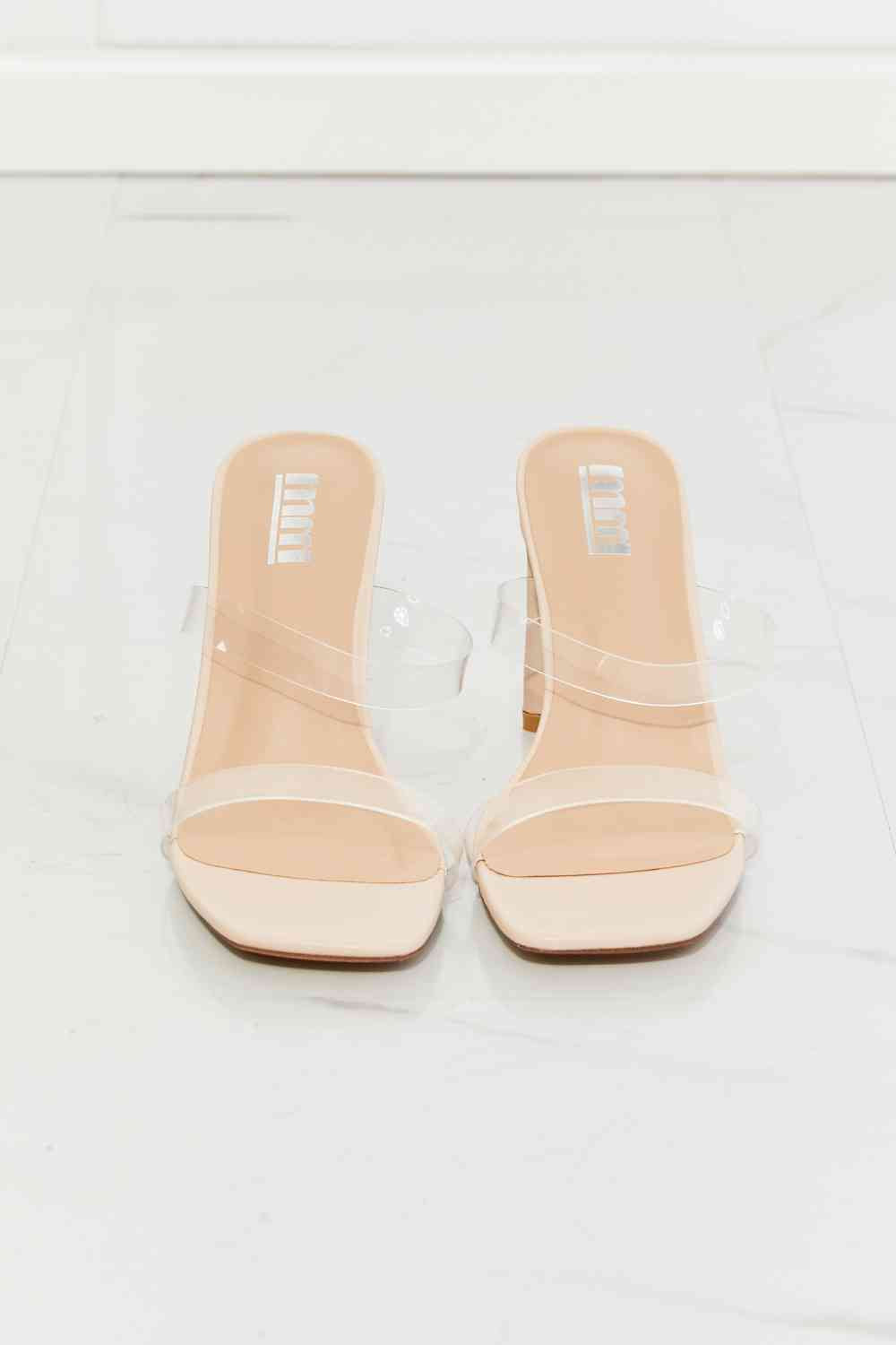 MMShoes Beige Transparent Strap Sandal