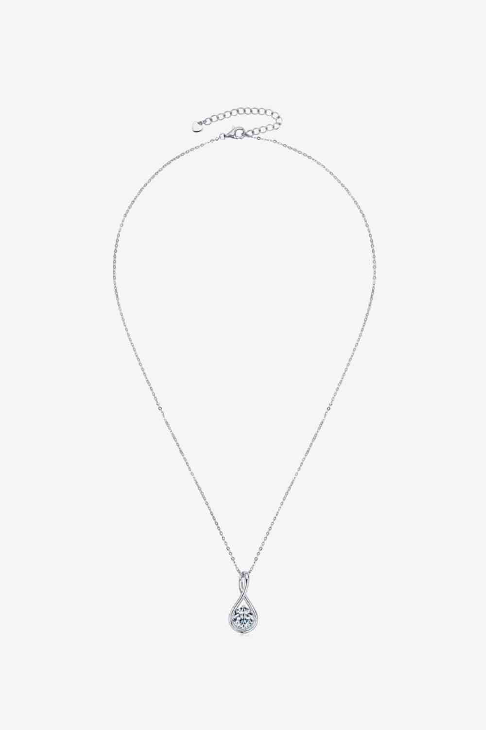 2 Carat Moissanite and Sterling Pendant