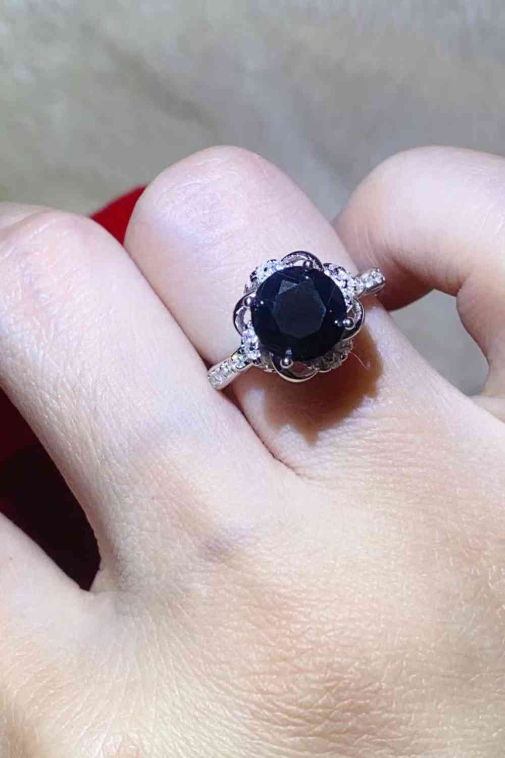 2 Carat Black Moissanite Ring