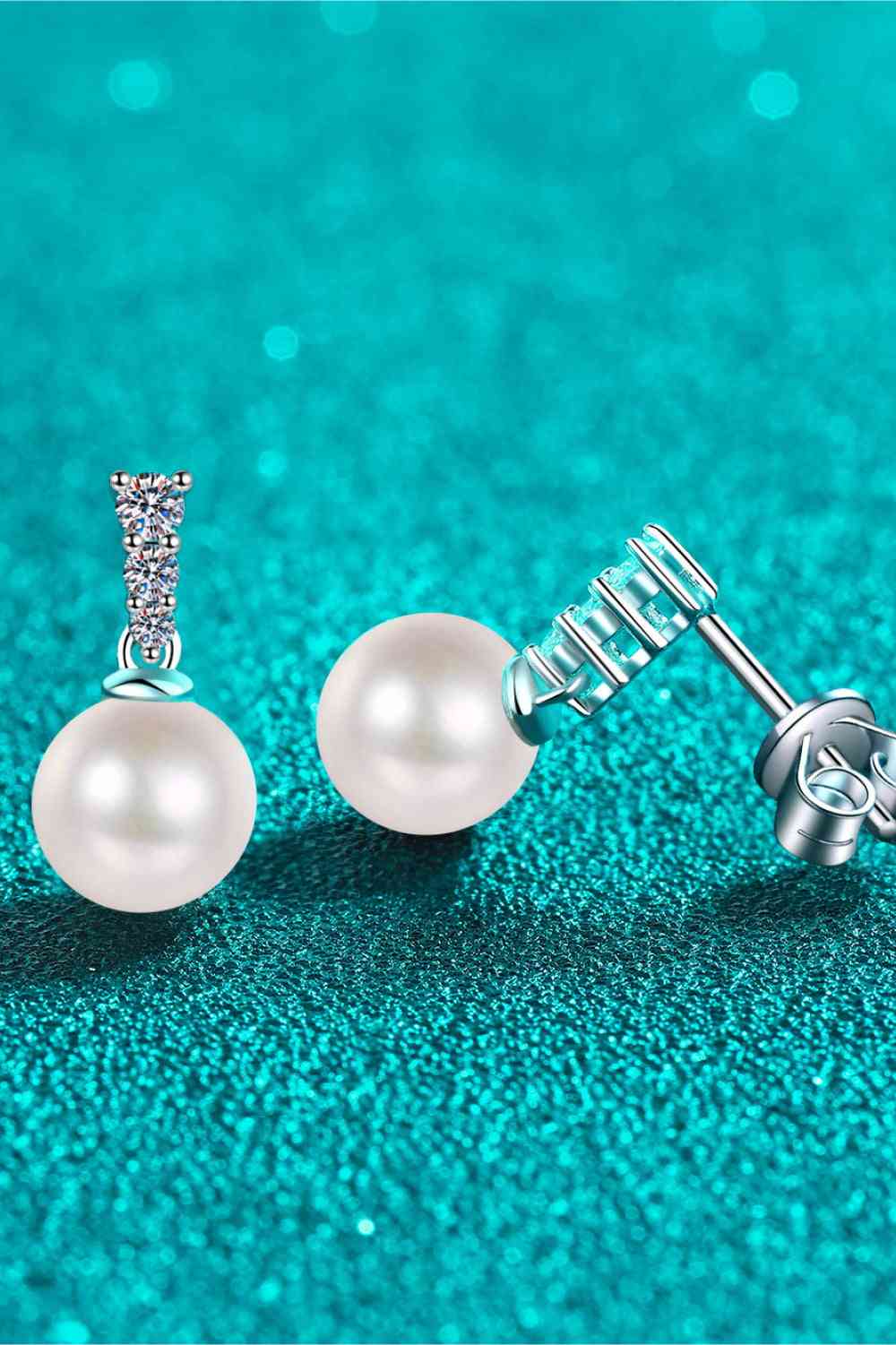 Pearl and Moissanite Earrings
