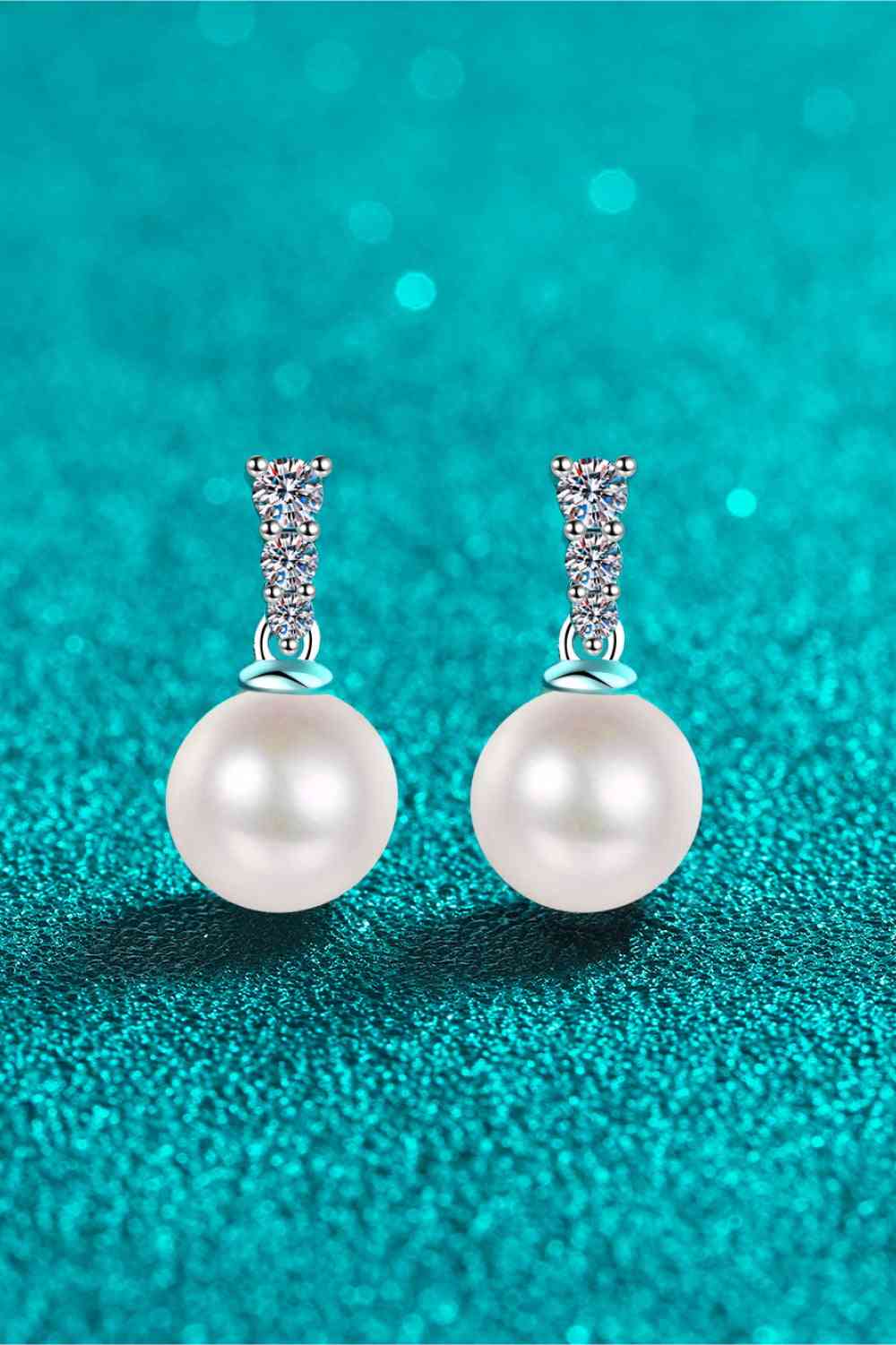 Pearl and Moissanite Earrings