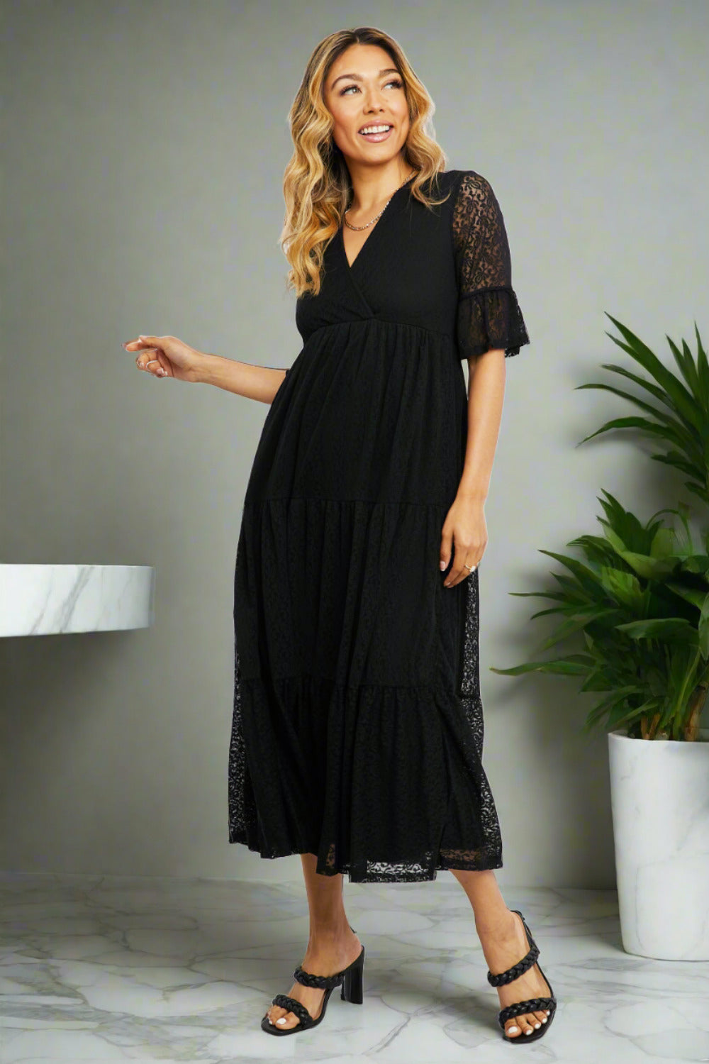 Witchcraft Black Lace Loungedress (Regular and Plus)