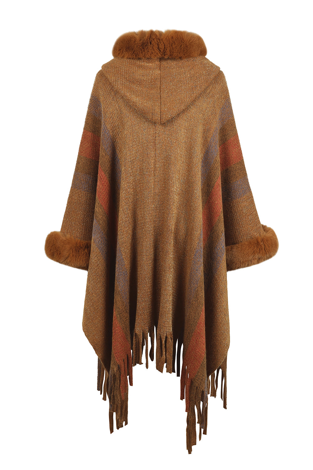 Striped Poncho Cover-Up