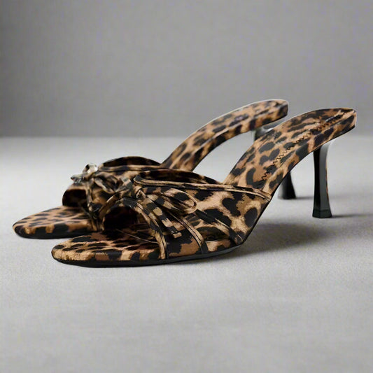 Heeled Leopard Sandals