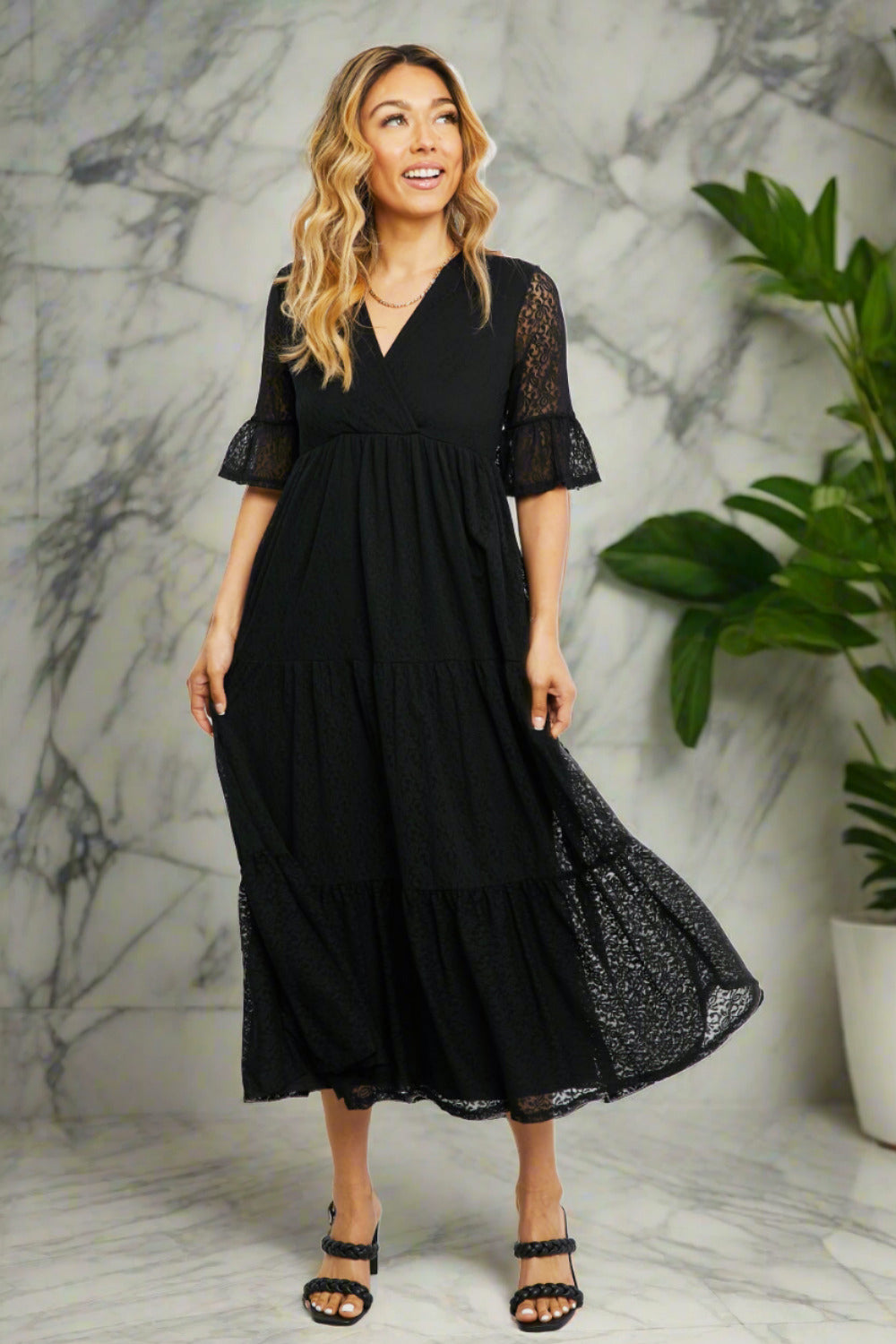 Witchcraft Black Lace Loungedress (Regular and Plus)