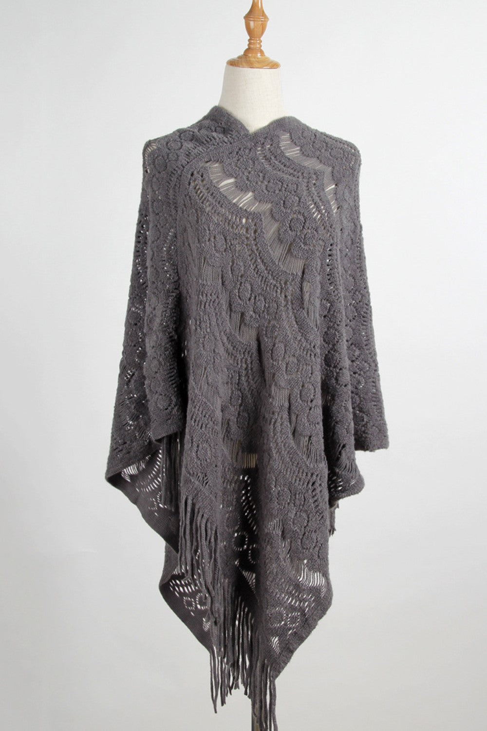 Fringed Cape Sleeve Cover Up
