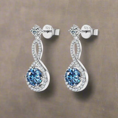 1 Carat Moissanite 925 Sterling Silver Earrings