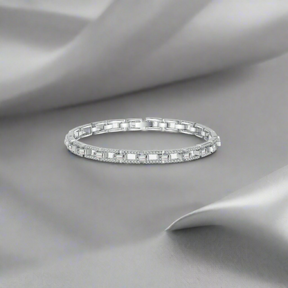 3.2 Carat Moissanite Sterling Silver Bracelet