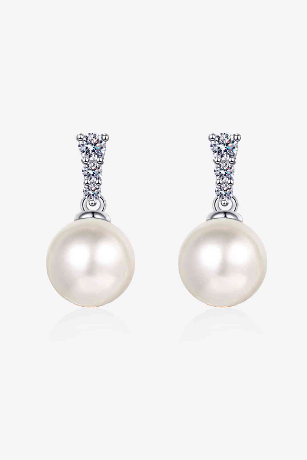 Pearl and Moissanite Earrings