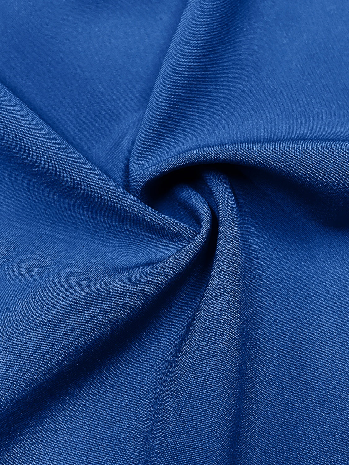 Close up of blue fabric used in high low blouse
