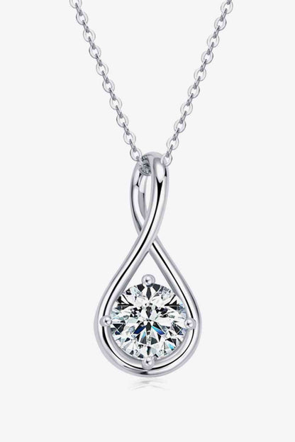 2 Carat Moissanite and Sterling Pendant