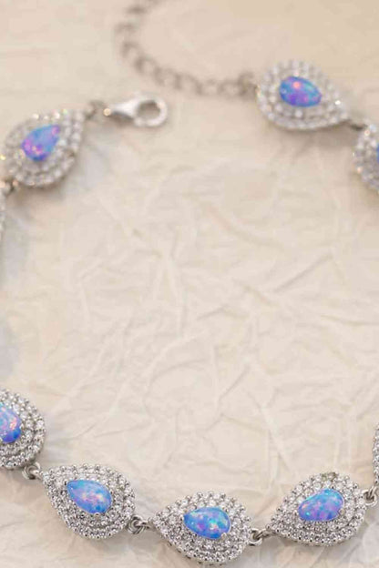 Opal Bracelet in Platinum Plated Sterling