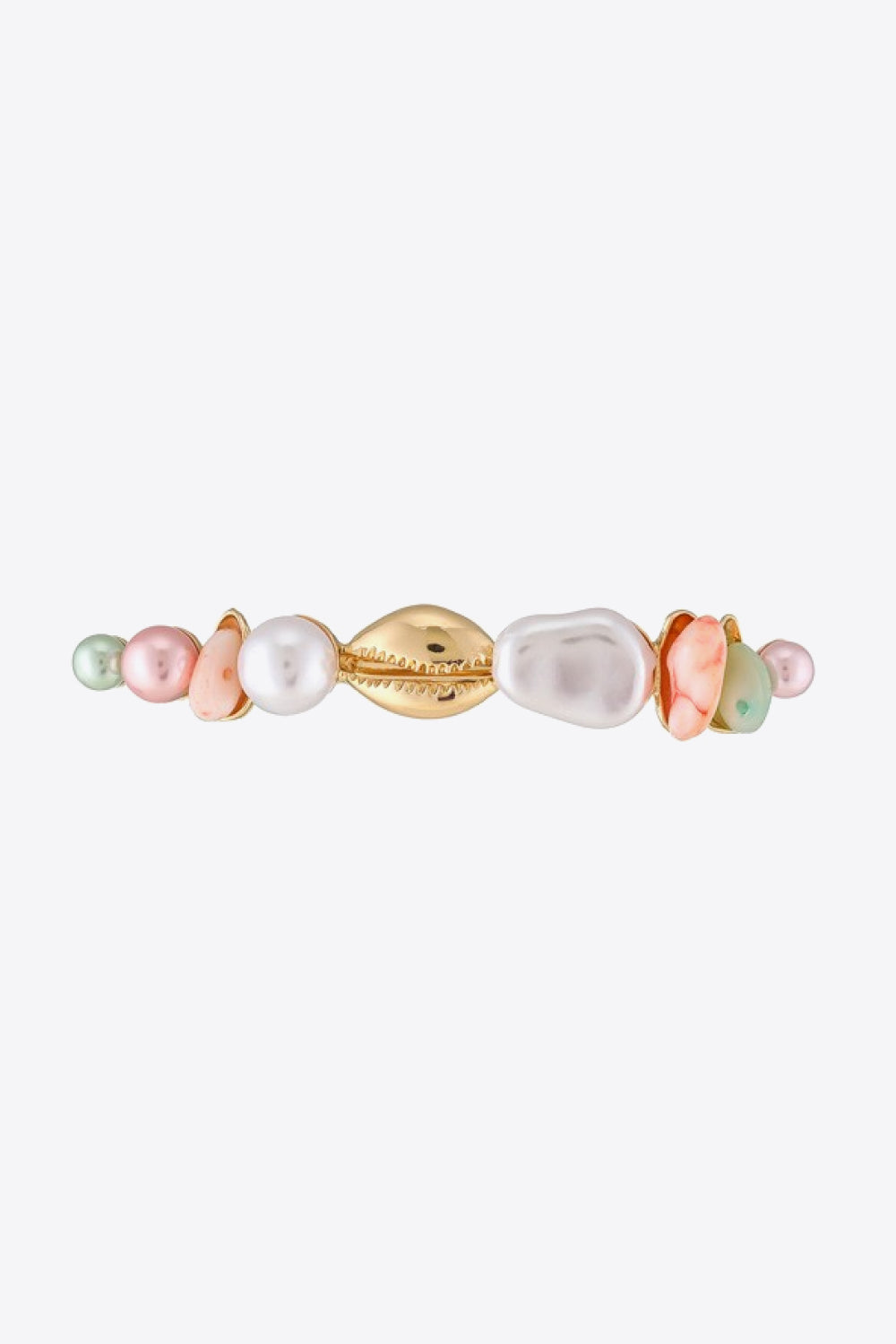 Top view faux pearl multi-color hair pin