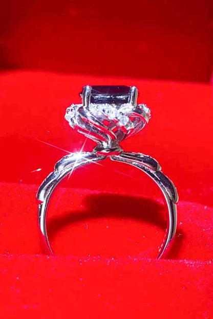 2 Carat Black Moissanite Ring