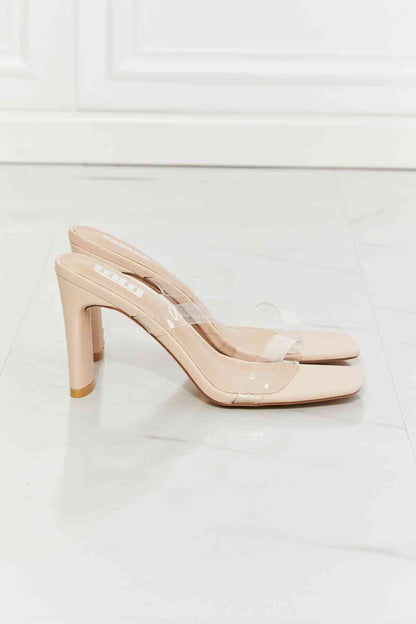 MMShoes Beige Transparent Strap Sandal